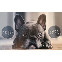 Placemat voor voerbak, bulldog