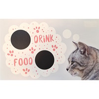 Placemat voor voerbak, dromende kat