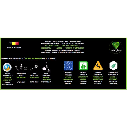 Zwarte ecologische droogloopmat