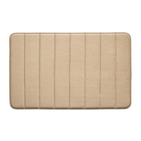 Badmat memoryfoam taupe lijnen