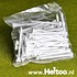 Zakje met 50 witte houten tees 7cm lang