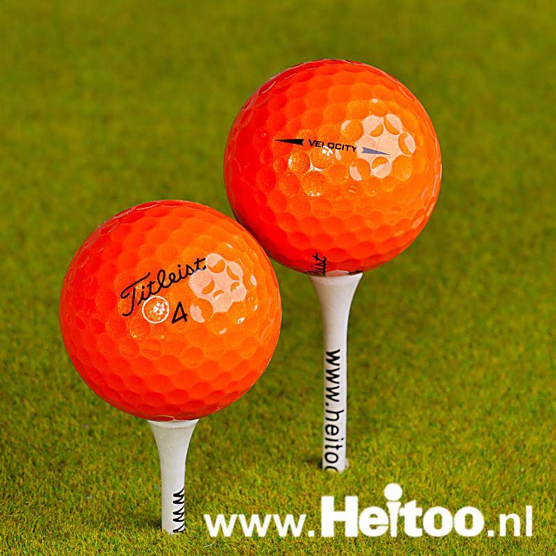 Supplement Clan Leven van Gebruikte Titleist Velocity (oranje) golfballen I Heitoo.nl