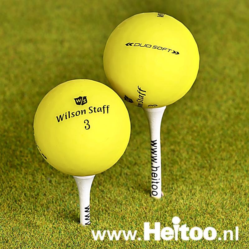 vaak Kinematica val Gebruikte Wilson Staff DUO SOFT matt geel golfballen I Heitoo.nl