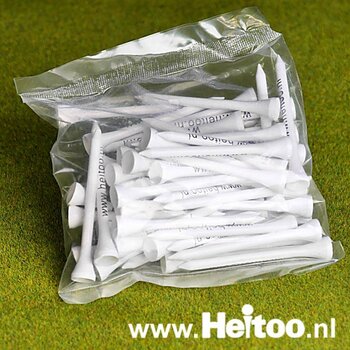 Heitoo houten tees 70 mm (2 3/4") lang zakje van 50