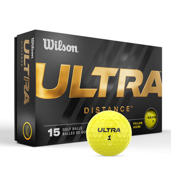 Bedrukte Wilson Ultra Distance (geel)