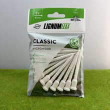 Lignum tee 82mm 3 1/8" 12 stuks classic wit microwood