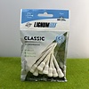 Lignum tee 72mm 2 3/4" 12 stuks classic wit microwood