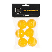 kunststof oefen golfballen geel - 6 stuks