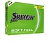 Bedrukte Srixon Soft Feel (geel)  NIEUW in doosje van 12 stuks