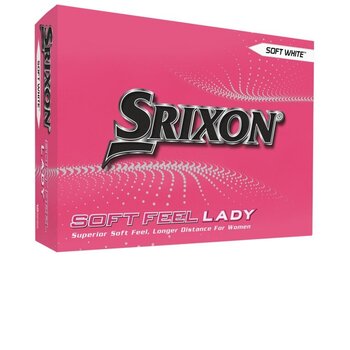 Bedrukte Srixon Soft Feel Lady (wit)  NIEUW in doosje van 12 stuks
