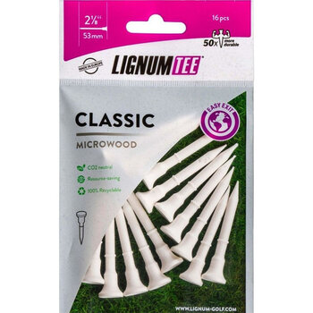 Lignum Lignum tee 53mm 2 1/8" 12 stuks classic wit microwood