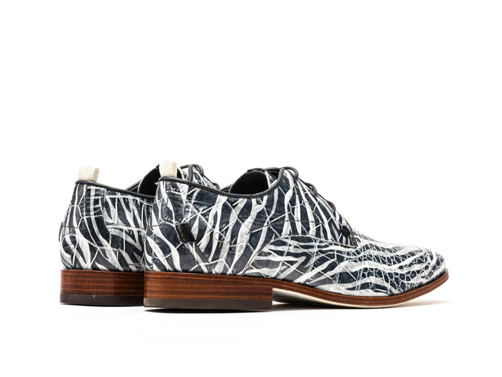 REHAB GREG CROCO ZEBRA DARK GREY KLASSIEKE HERENSCHOENEN - REHAB Footwear  Online Store - Official Rehab Footwear Online Store