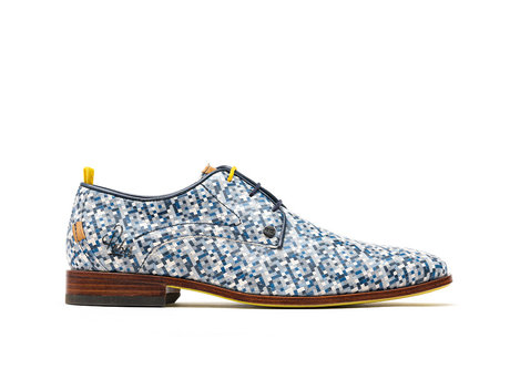 Greg Pixelmania | Blauw-witte nette schoenen