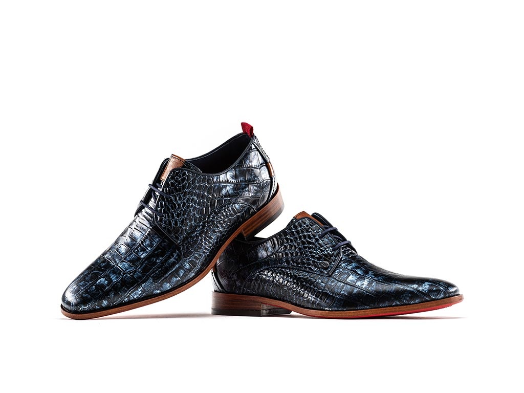 REHAB GREG CROCO MET INDIGO KLASSIEKE HERENSCHOENEN - REHAB Footwear Online  Store - Official Rehab Footwear Online Store