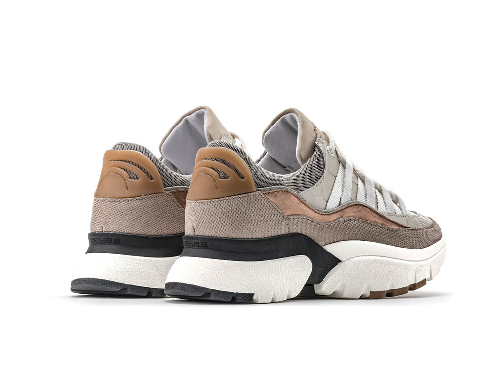 REHAB SYLVIA CROCO 121 TAUPE SNEAKERS - dames sneakers - REHAB Footwear  Online Store - Official Rehab Footwear Online Store