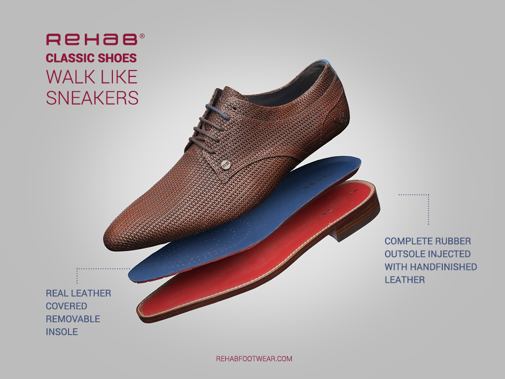 Rehab Footwear Gregory Liz | Hoge donkerblauwe nette schoenen | Officiële  webshop - Official Rehab Footwear Online Store