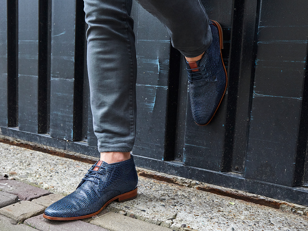 Rehab Footwear Gregory Liz | Hoge donkerblauwe nette schoenen | Officiële  webshop - Official Rehab Footwear Online Store