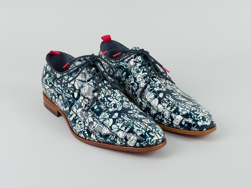 Nette Basic Heren Sneaker Wit - Black-Leo.nl