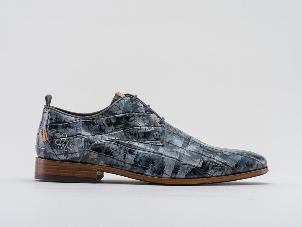 Rehab Footwear | Greg Faces | Donkergrijze nette schoenen| Officiele  webshop - Official Rehab Footwear Online Store