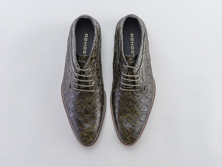 Rehab Footwear | Barry Scales | Donkergroene nette schoenen| Officiele  webshop - Official Rehab Footwear Online Store