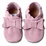 Babyslofjes suede roze met strik