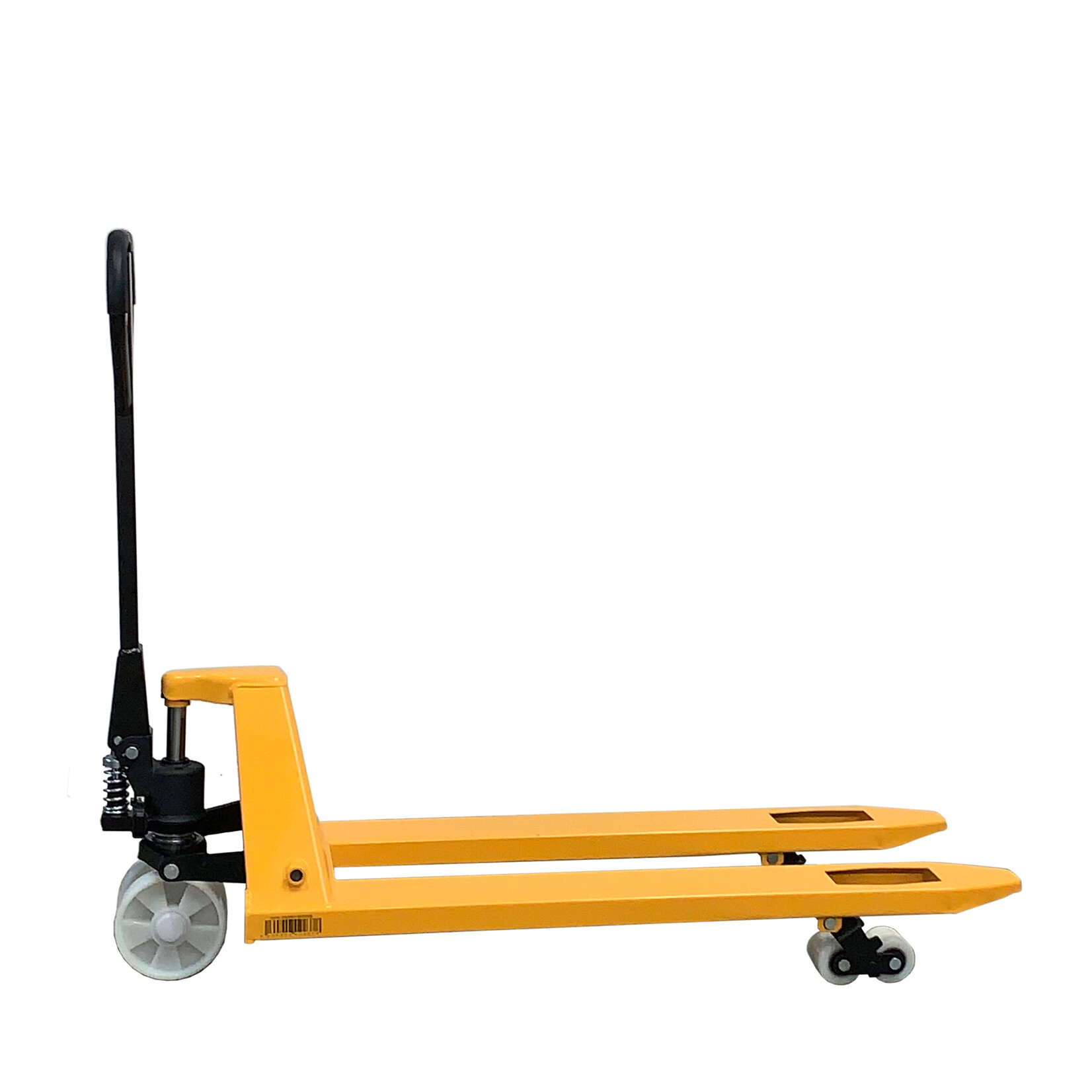 Handhubwagen mit 1.150mm Gabellänge und einer Tragkraft von 2.500kg mit Tandembereifung