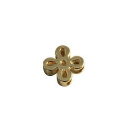 Cuenta DQ slider bead open flower 10mm Gold plating