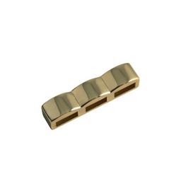 Cuenta DQ distributor piece 3-hole 25x6 Gold plating