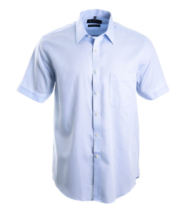 FORMEN Lichtblauw hemd met korte mouwen