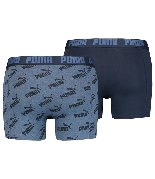 PUMA Puma boxer 2-pack blauw logo
