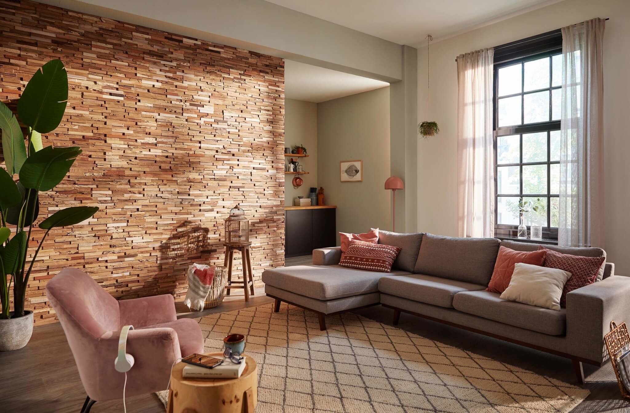 Houtstrip 3D UltraWood Teak Colorado 3D Woodpanel
