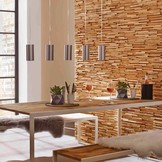 UltraWood Teak Toscani - Plaquette de parement en bois 3D