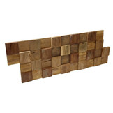 UltraWood Teak Square - Plaquette de Parement en bois 3D