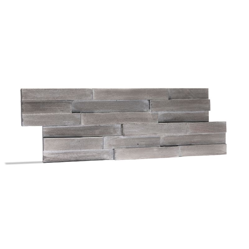 Holzverblender 3D UltraWood Yakisugi SIlber