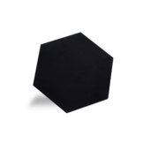 3D Parement mural en tissus de luxe Hexagon Velours Noir