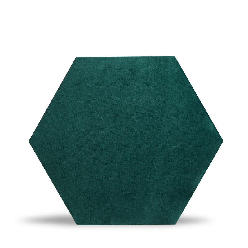 Rebel of Styles Luxury Textiel Wandpaneel Hexagon Groen Fluweel