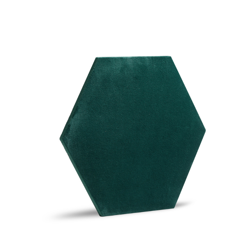 Rebel of Styles Luxury Textil Wandpaneele Hexagon Gruen Samt