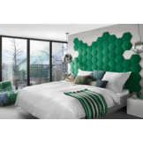 Rebel of Styles Luxury Textil Wandpaneele Hexagon Creme Samt