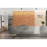 UltraWood Teak Hexagon - Plaquette de Parement en bois 3D