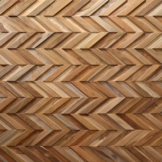 UltraWood Teak Chevron - Plaquette de Parement en bois 3D