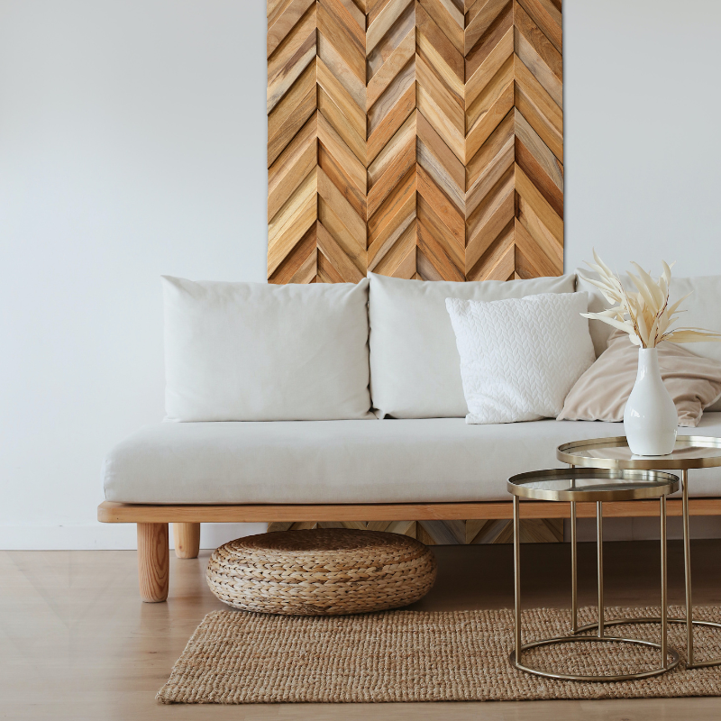 Holzverblender 3D UltraWood Teak Chevron