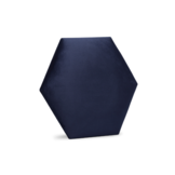 Rebel of Styles Luxury Textil Wandpaneele Hexagon Blau Samt