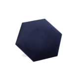 Rebel of Styles Parement mural en tissus de luxe  Hexagon Velours Bleu