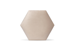 Luxury Velvet Textile Hexagon Creme