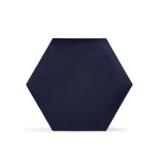 Rebel of Styles Parement mural en tissus de luxe  Hexagon Velours Bleu