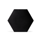 3D Parement mural en tissus de luxe Hexagon Velours Noir