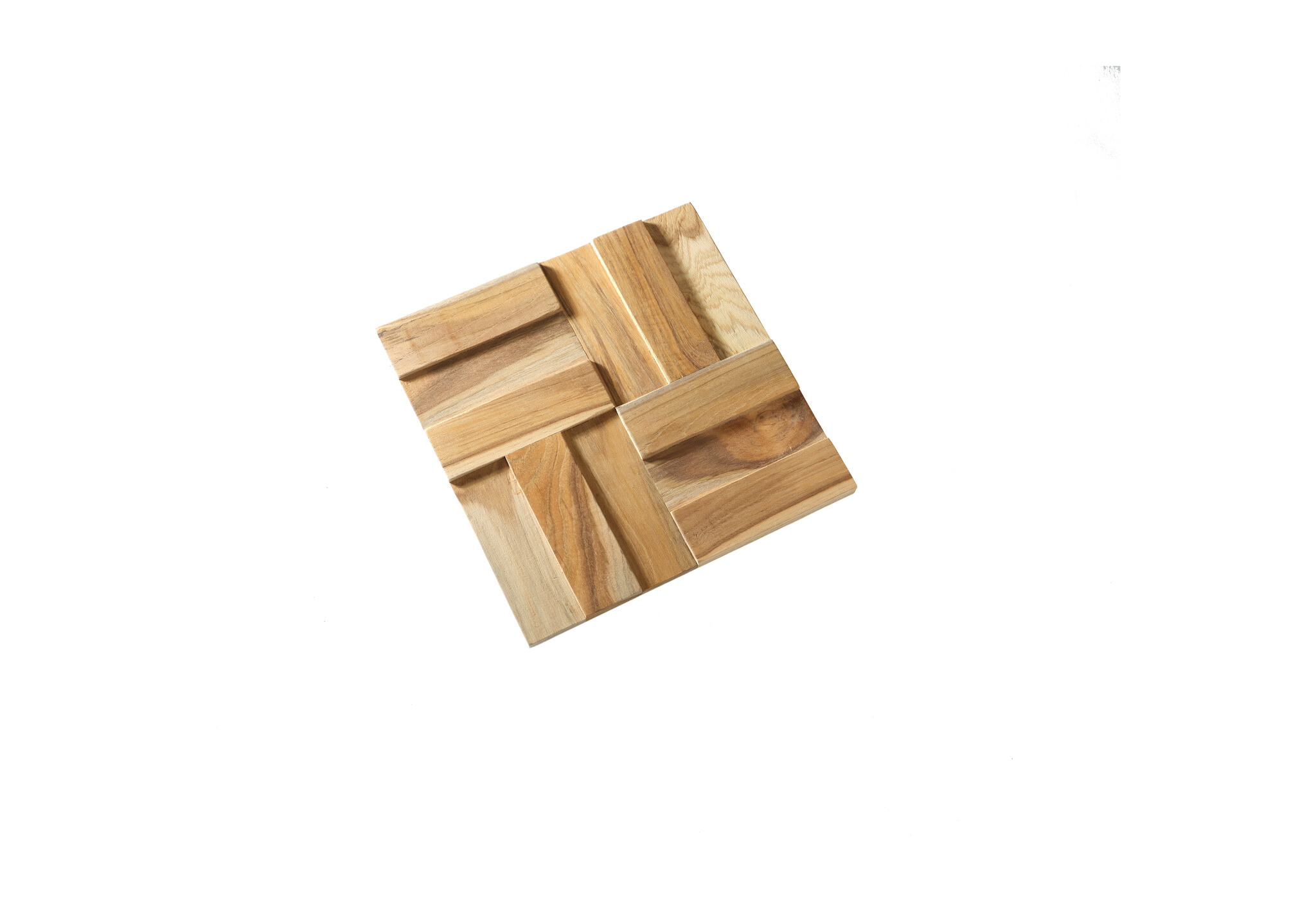 Houtstrip 3D UltraWood Teak Cubic 3D Woodpanel