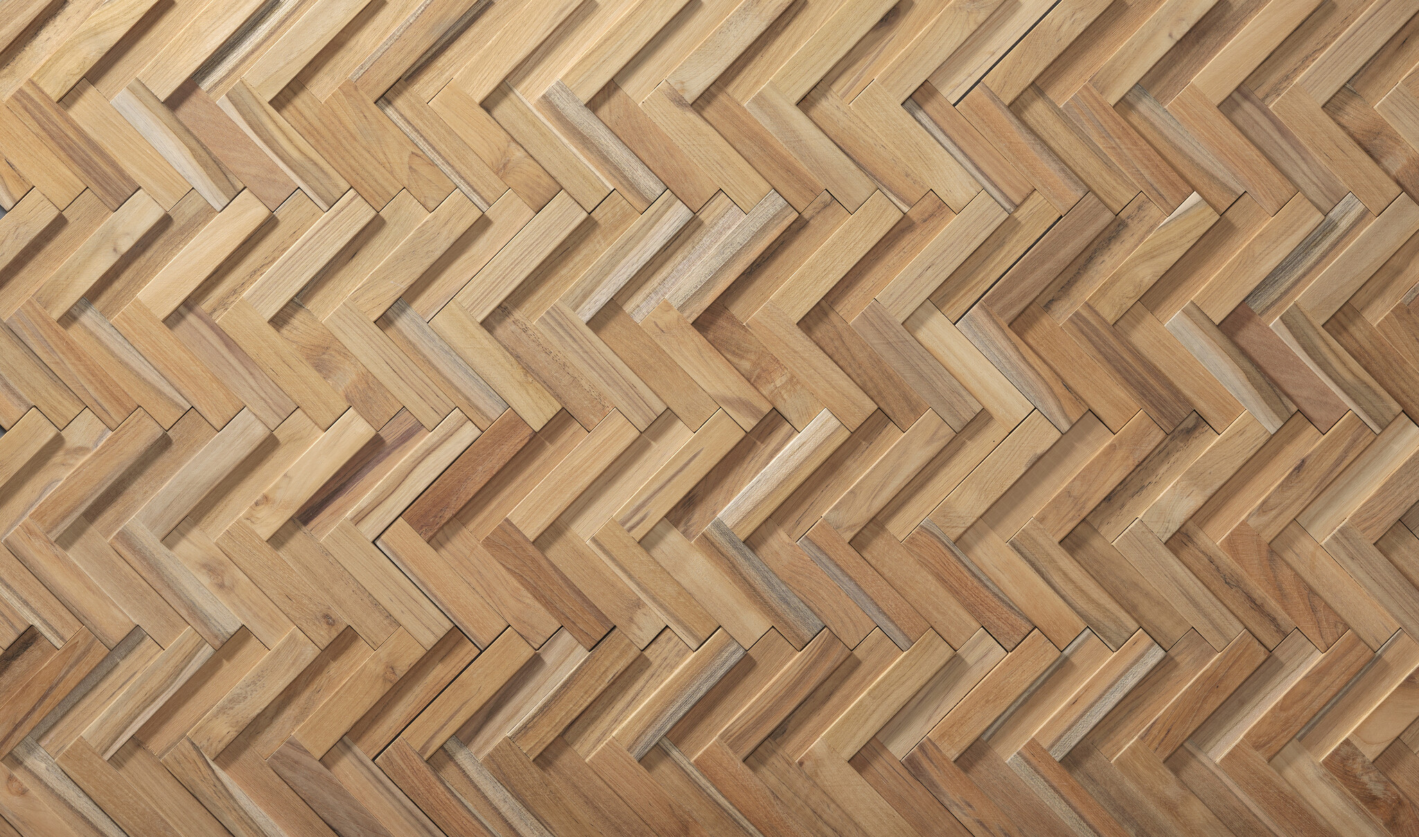 Holzverblender 3D UltraWood Teak Herringbone