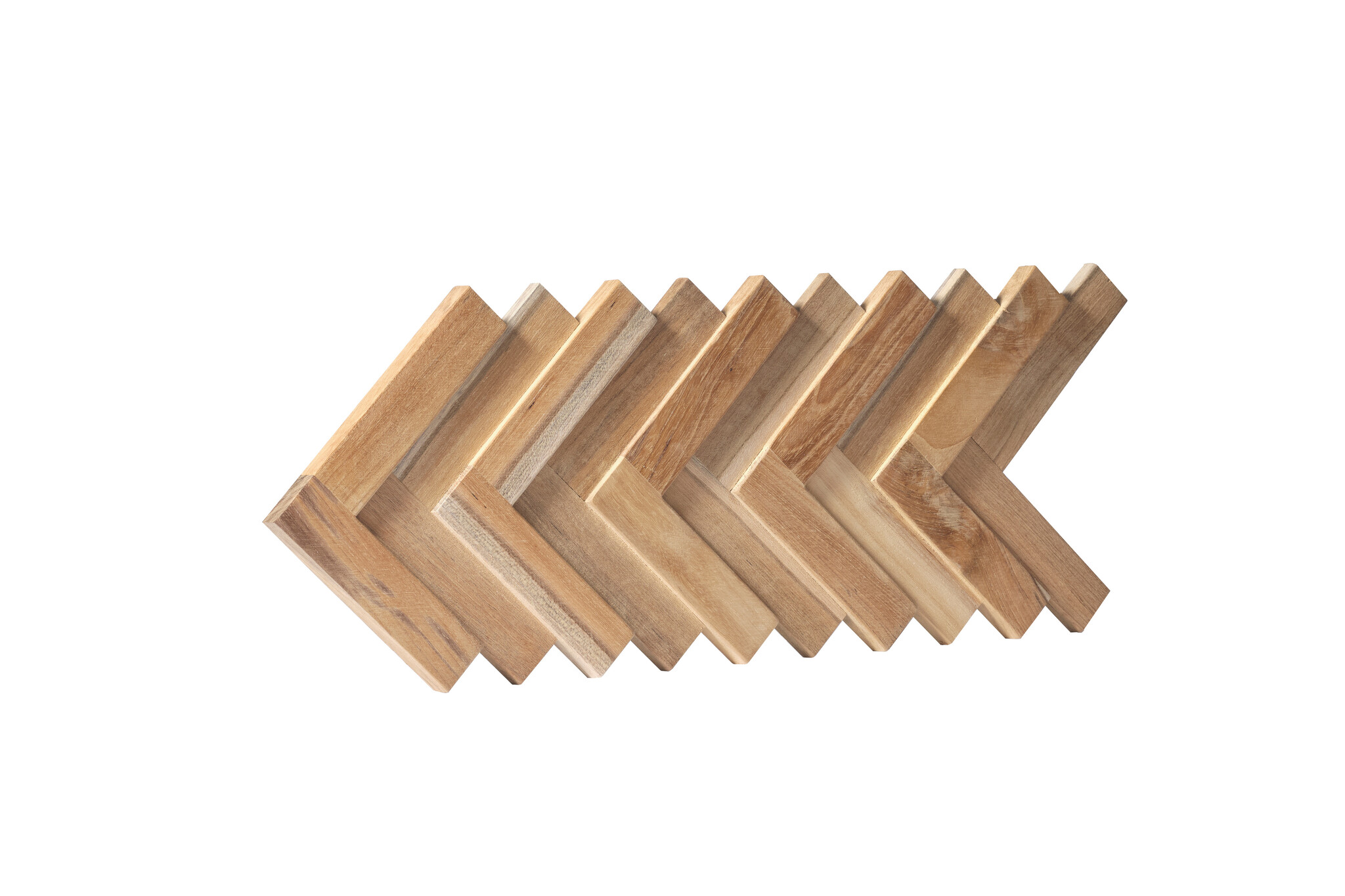 Plaquette de Parement en bois 3D UltraWood Teak Herringbone