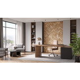UltraWood Teak Herringbone - 3D Wooden Wall Panels